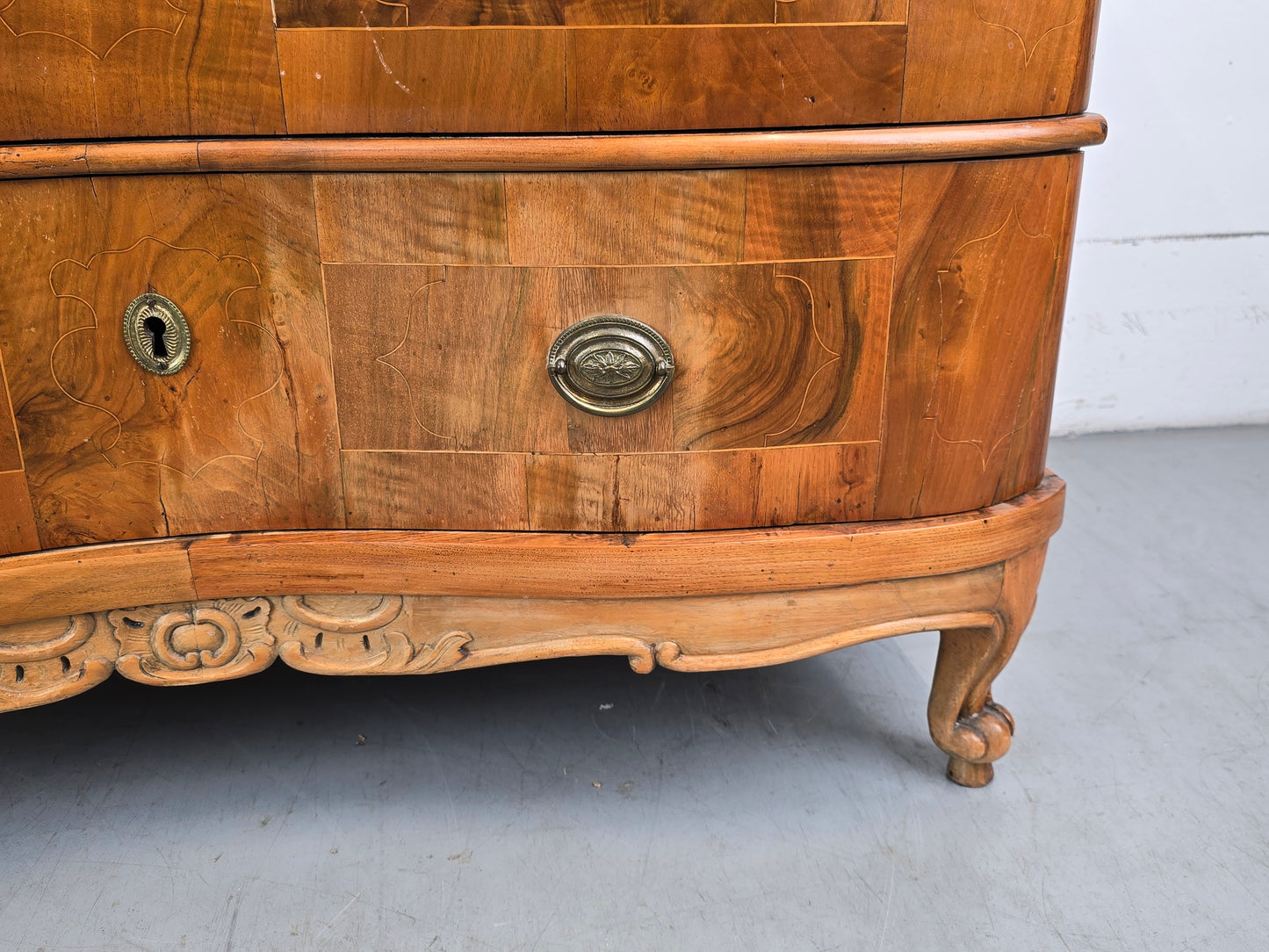 ANTIK SCHUBLADEN KOMMODE holz nussbaum stein vintage barock