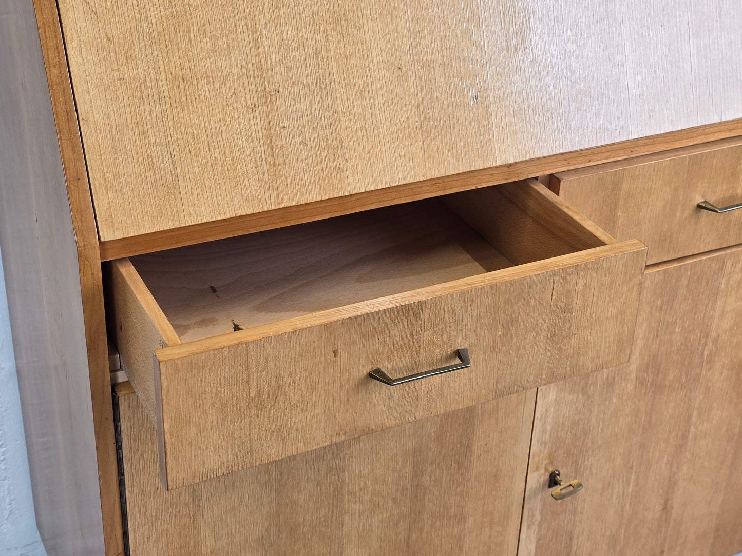 MID CENTURY SEKRETÄR kommode holz 1960er vintage minibar schreibtisch