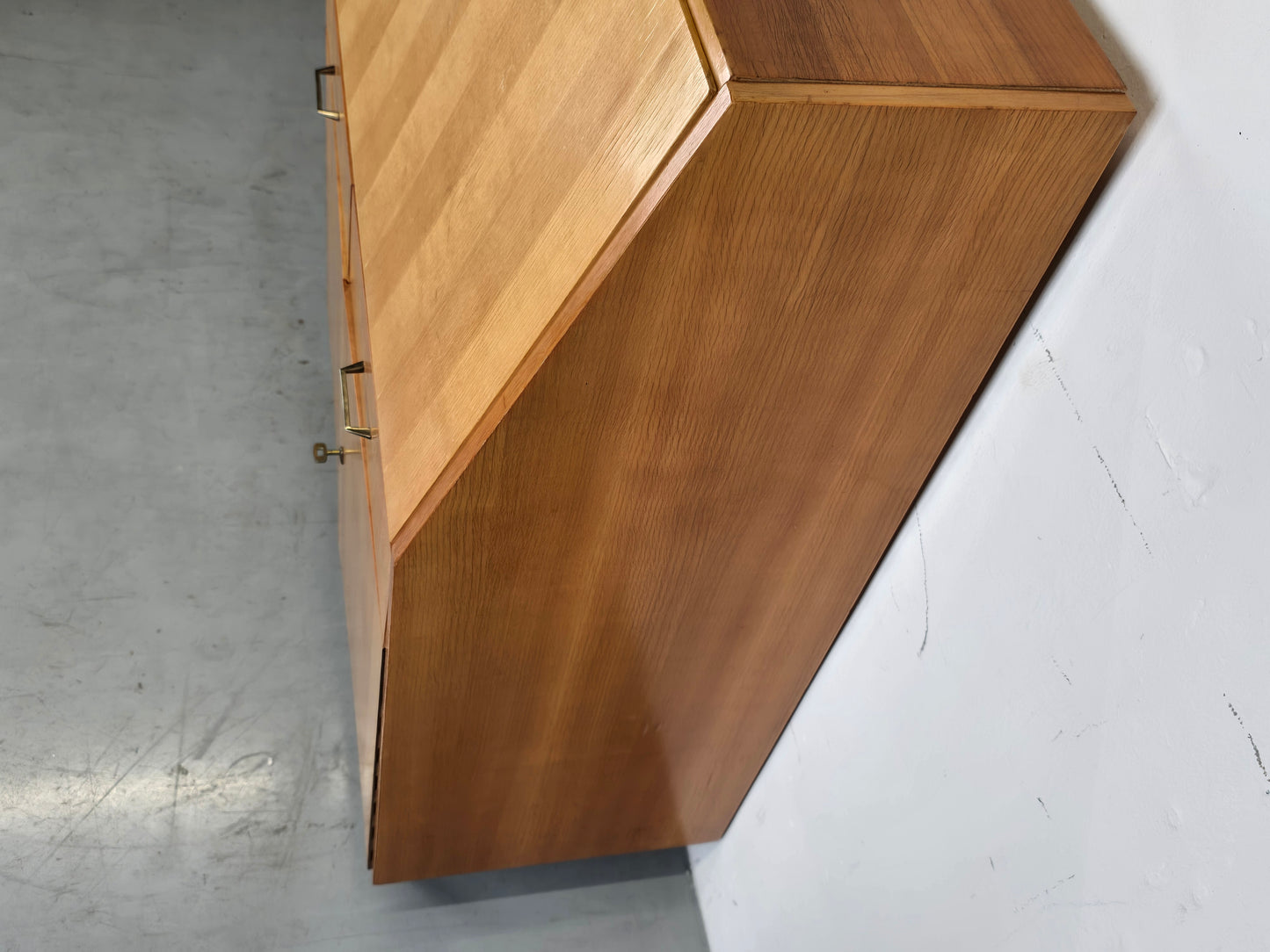 MID CENTURY SEKRETÄR kommode holz 1960er vintage minibar schreibtisch