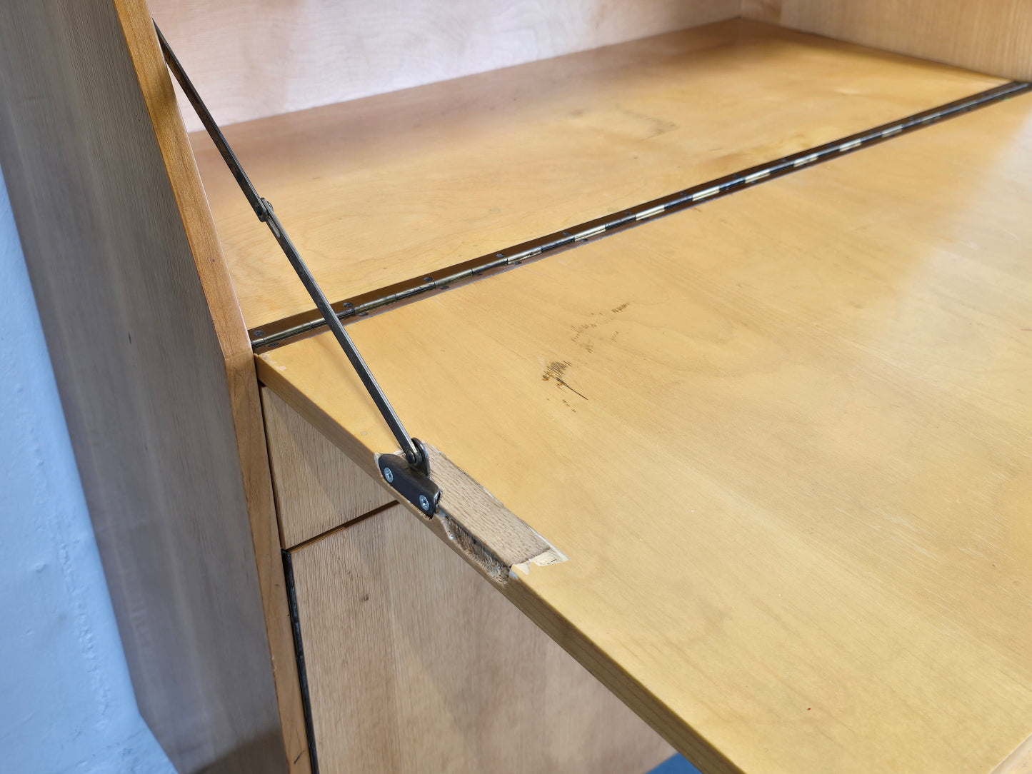 MID CENTURY SEKRETÄR kommode holz 1960er vintage minibar schreibtisch