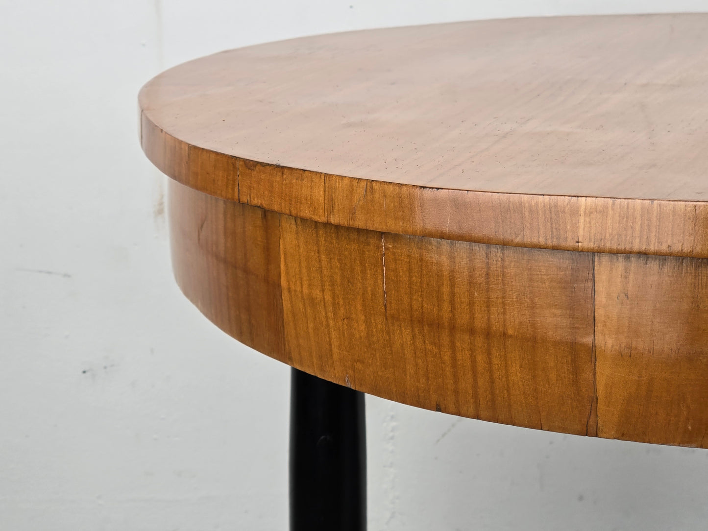 BIEDERMEIER TISCH rund holz schwarz antik vintage Couchtisch beistelltisch