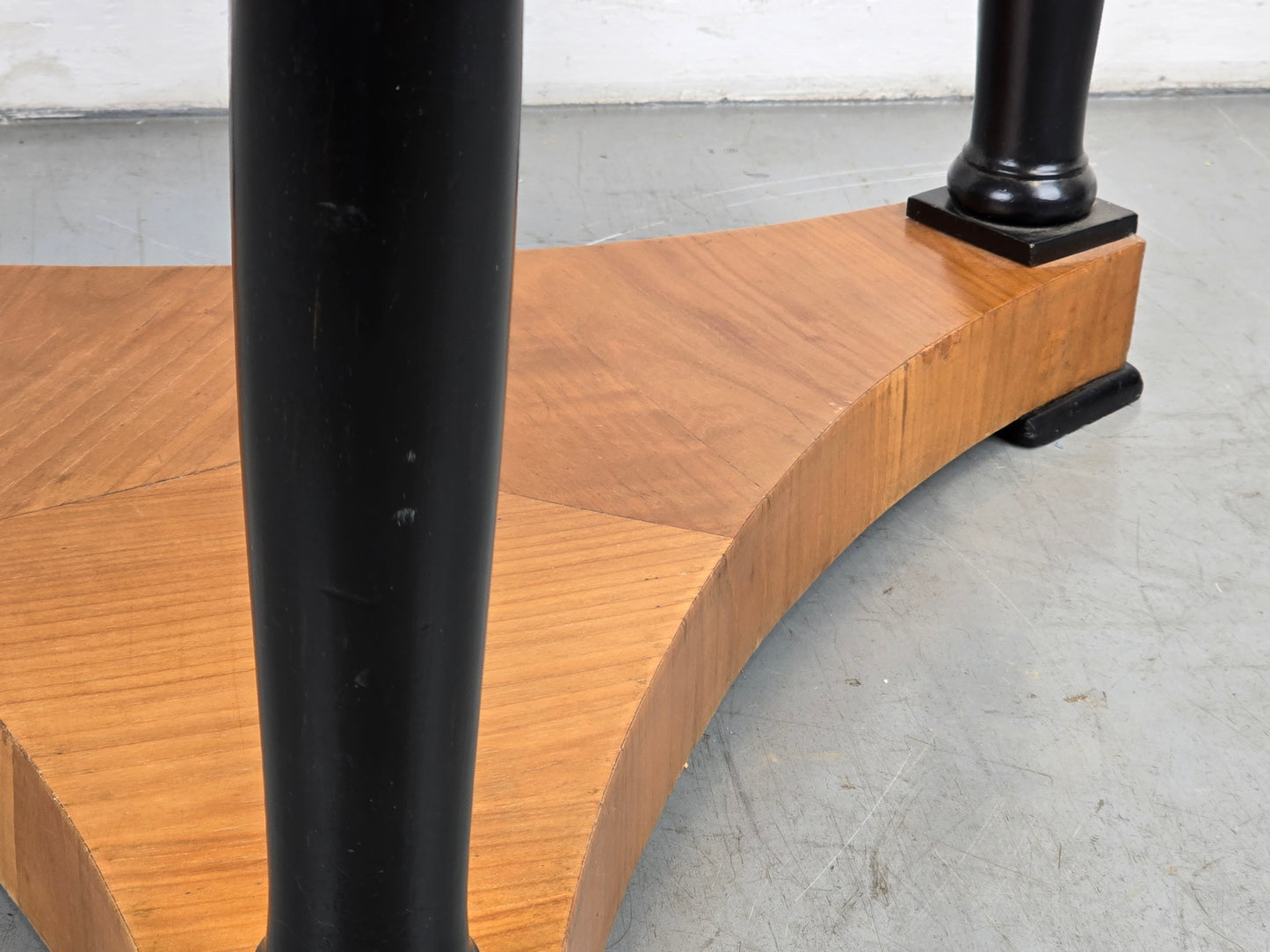 BIEDERMEIER TISCH rund holz schwarz antik vintage Couchtisch beistelltisch