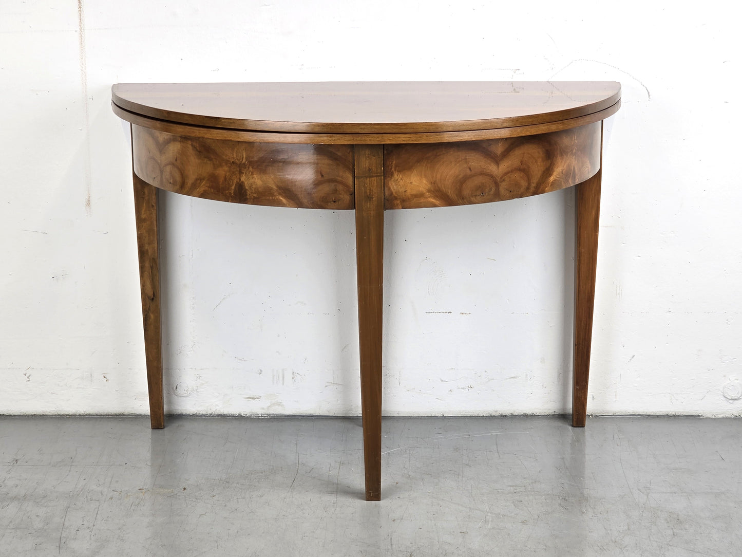 DEMI-LUNE TISCH beistelltisch nussbaum holz antik esstisch küche biedermeier