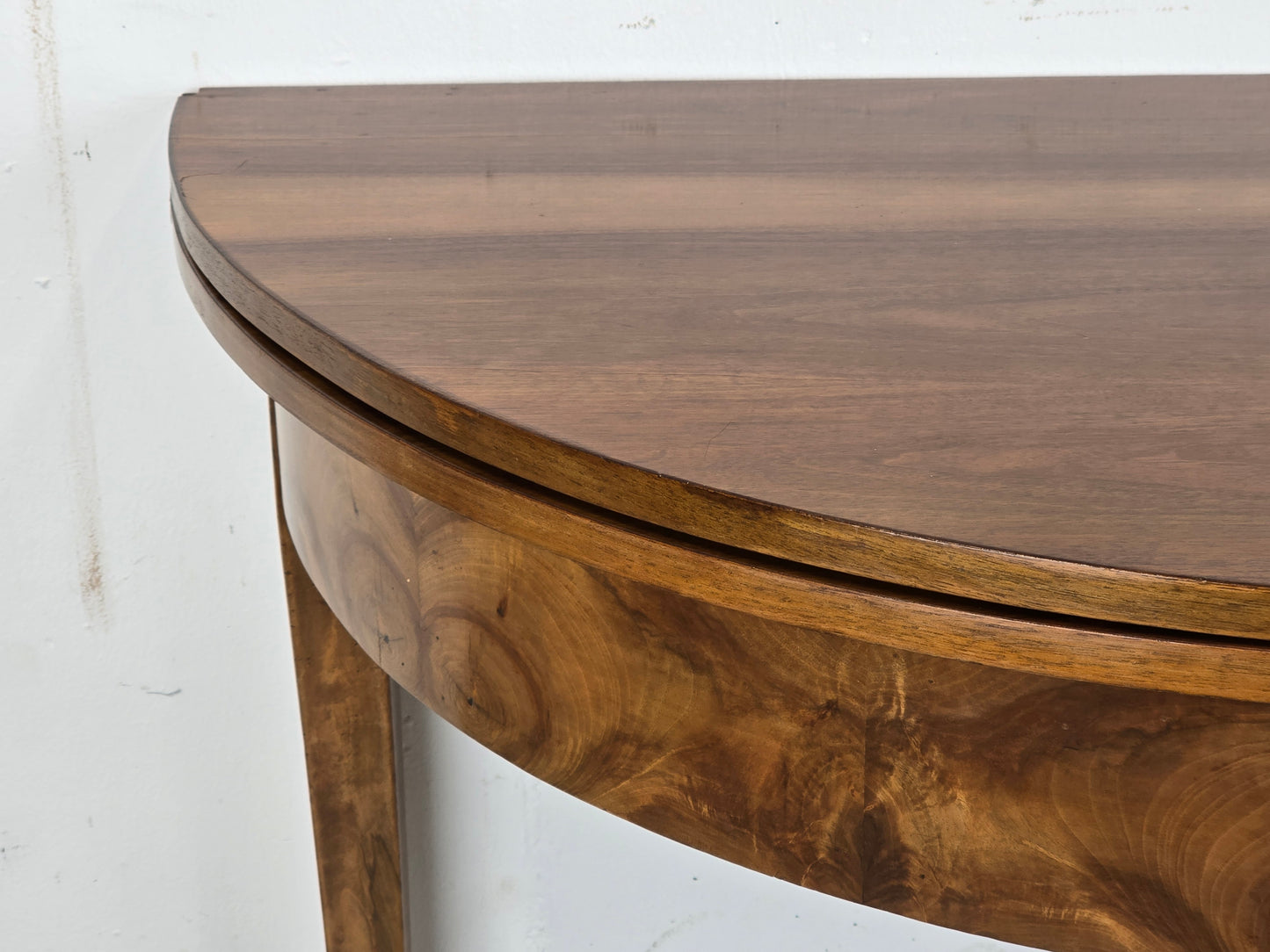 DEMI-LUNE TISCH beistelltisch nussbaum holz antik esstisch küche biedermeier