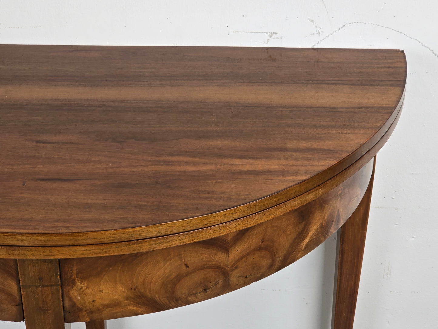 DEMI-LUNE TISCH beistelltisch nussbaum holz antik esstisch küche biedermeier