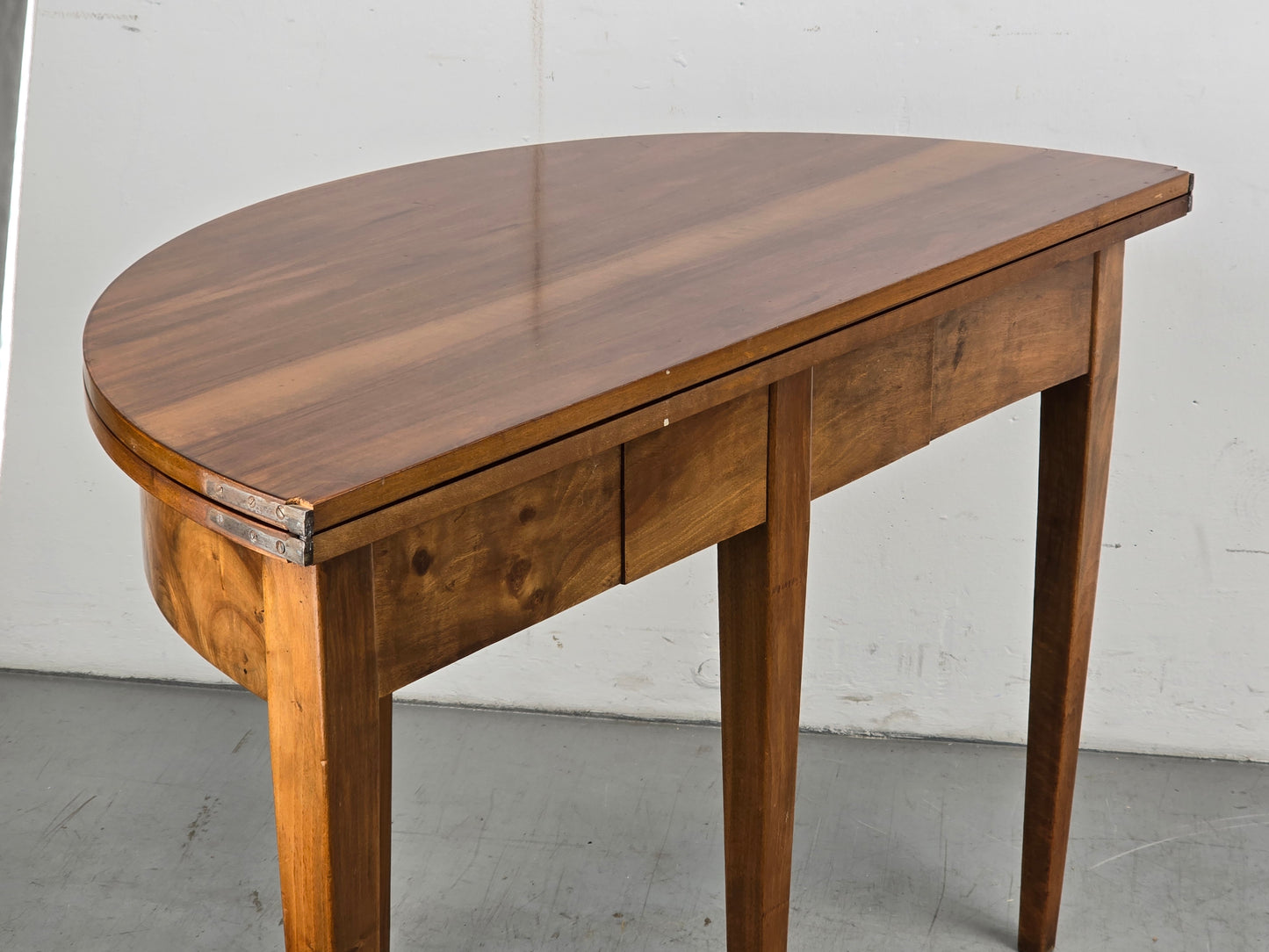 DEMI-LUNE TISCH beistelltisch nussbaum holz antik esstisch küche biedermeier