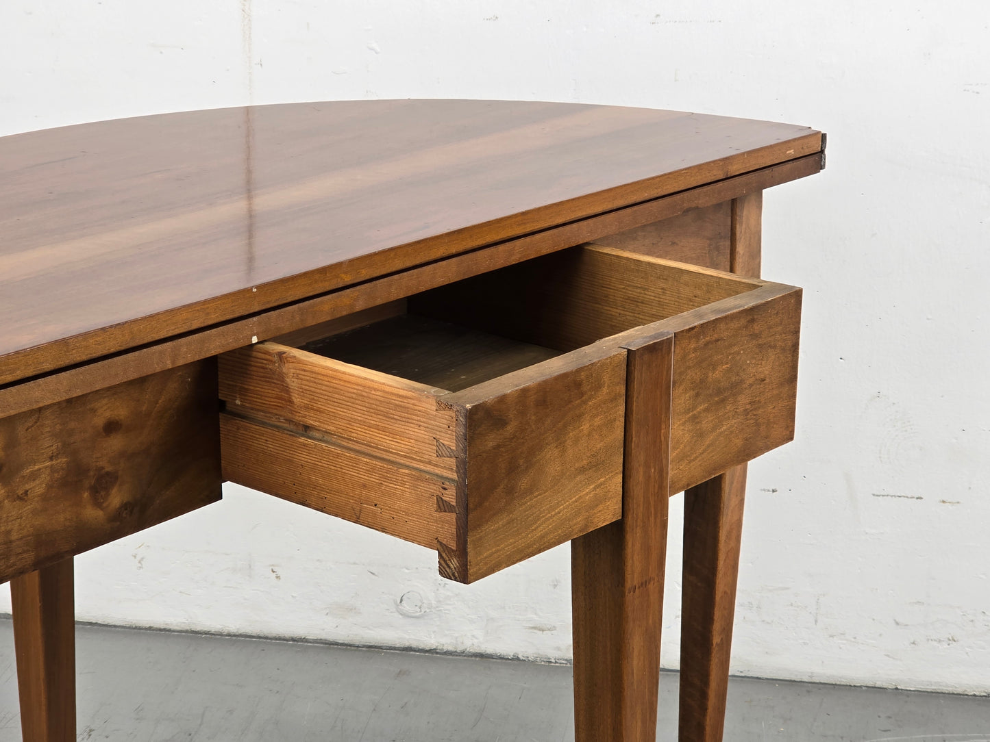 DEMI-LUNE TISCH beistelltisch nussbaum holz antik esstisch küche biedermeier