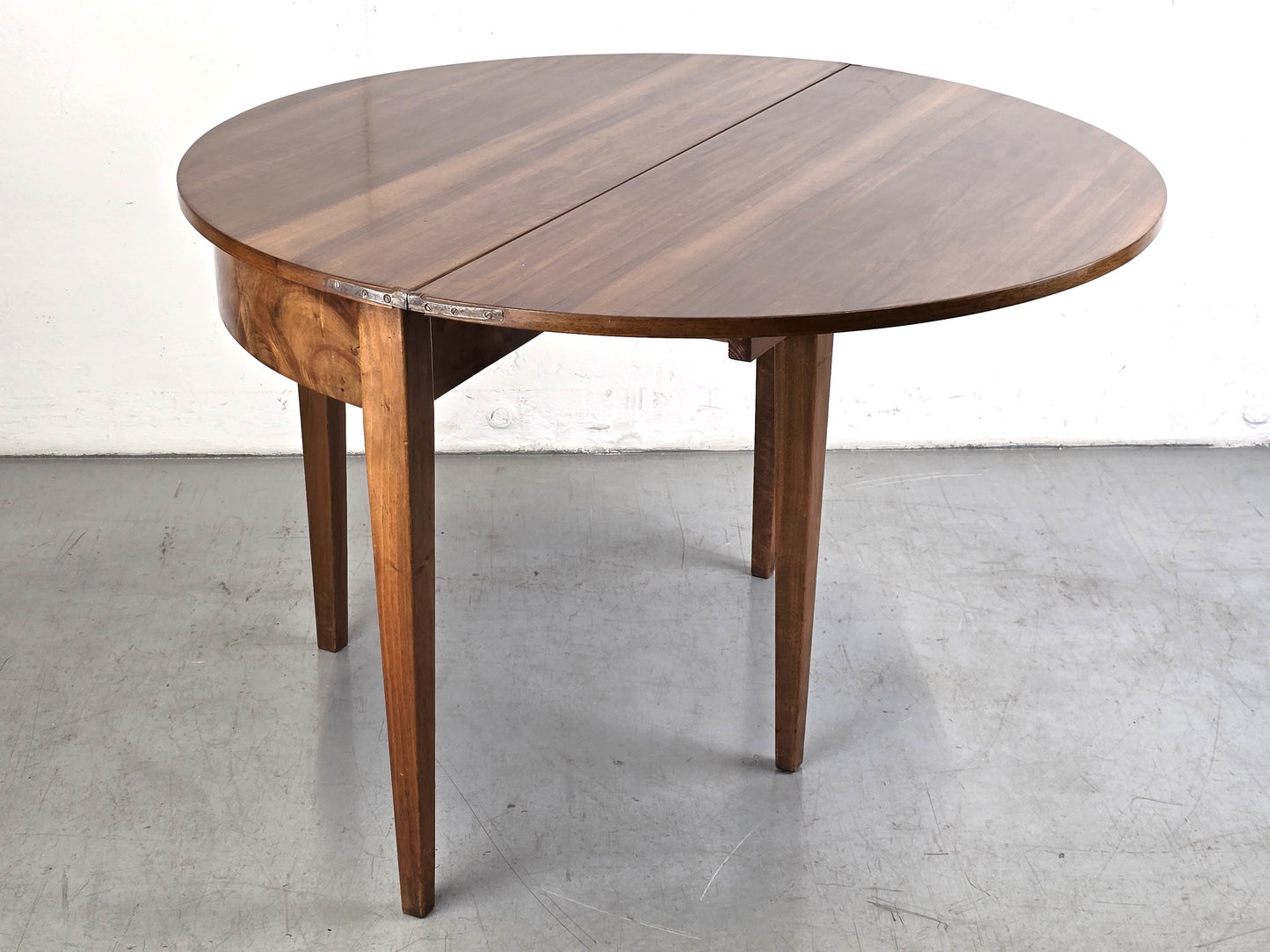 DEMI-LUNE TISCH beistelltisch nussbaum holz antik esstisch küche biedermeier