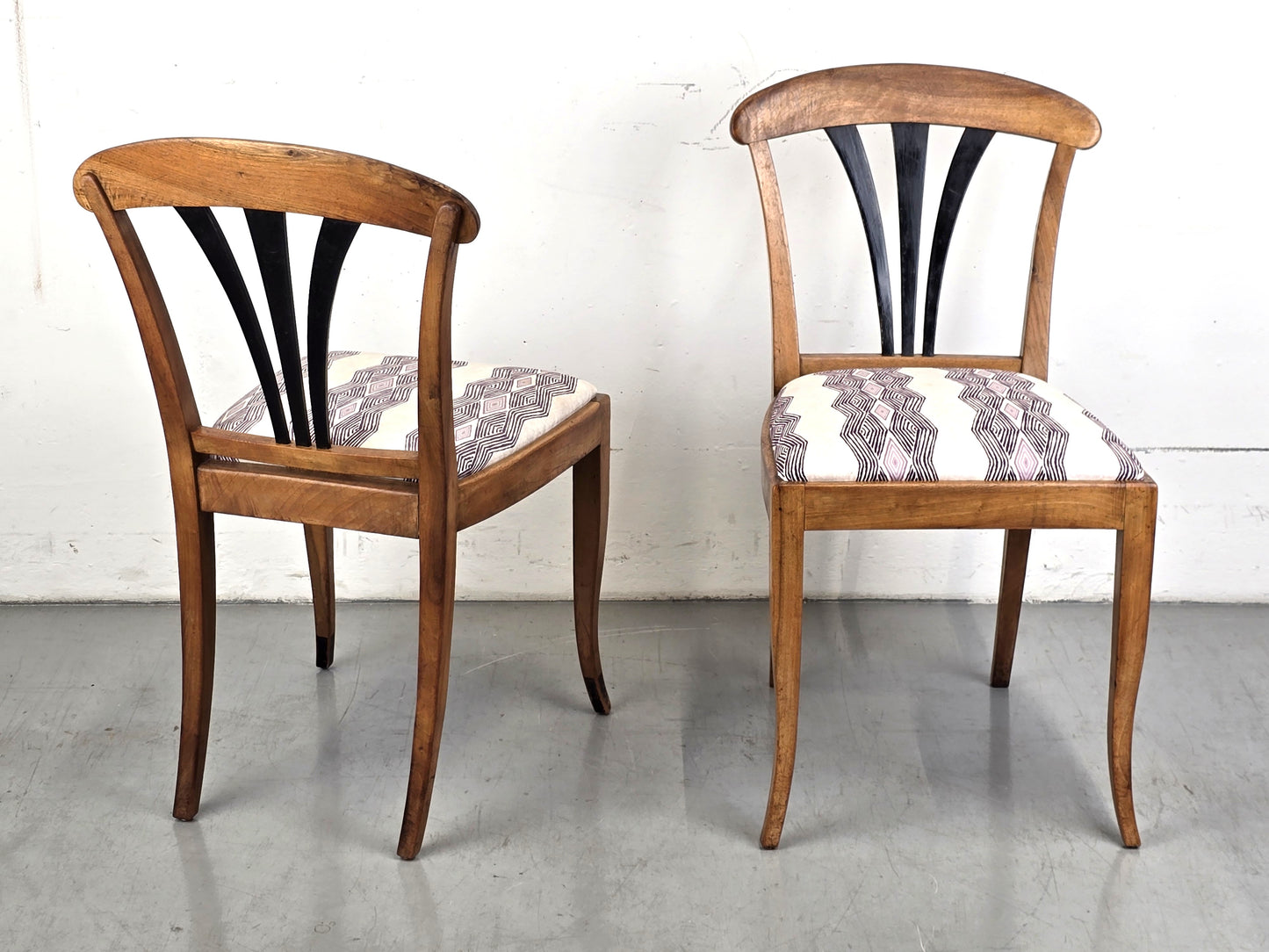 BIEDERMEIER STÜHLE stuhl muster bezug holz antik vintage esszimmer küche