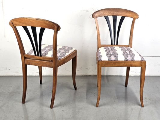 BIEDERMEIER STÜHLE stuhl muster bezug holz antik vintage esszimmer küche