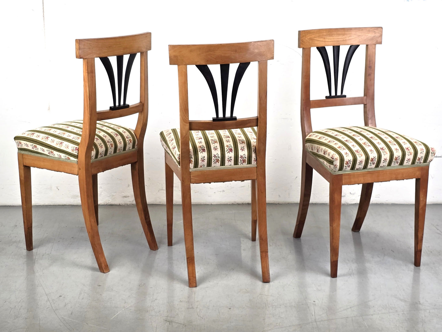 BIEDERMEIER STÜHLE stuhl muster bezug holz antik vintage esszimmer küche