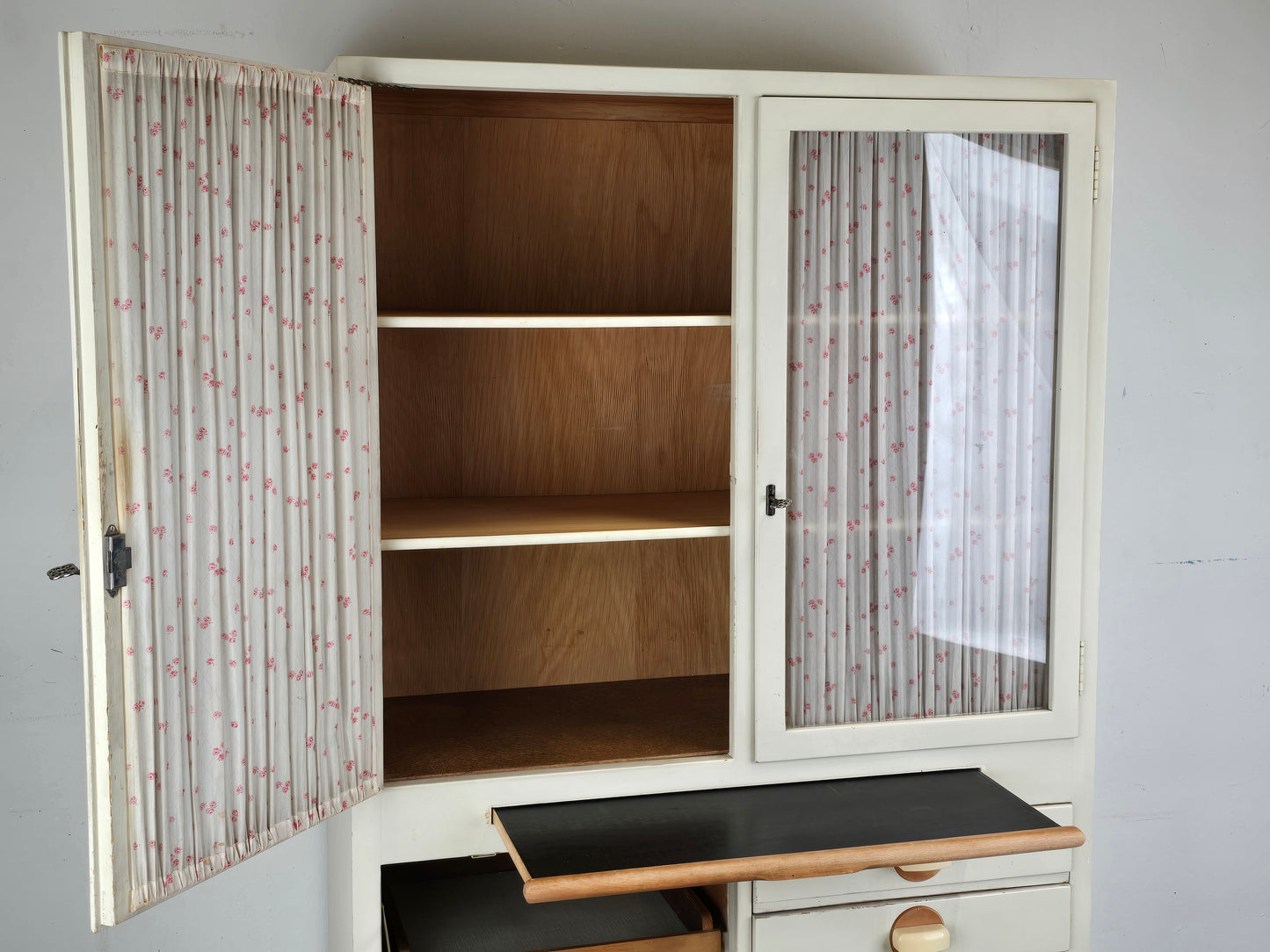 MUSTERRING KÜCHENSCHRANK büffet vintage weiß vitrine schrank mid century