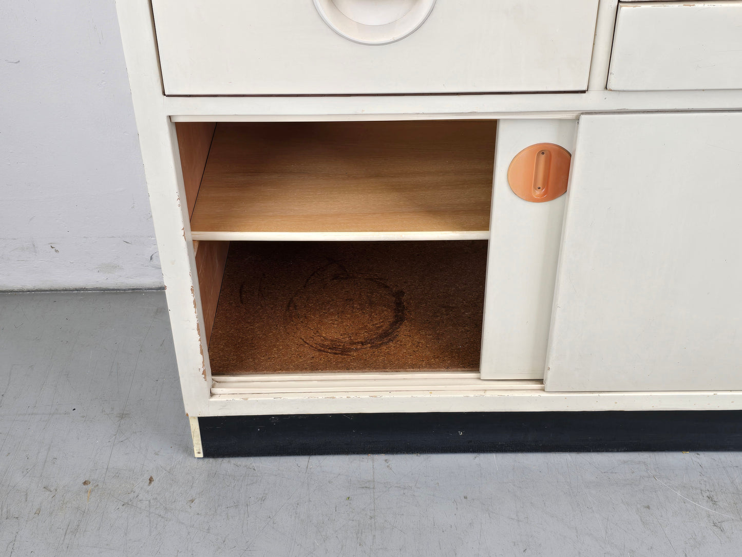 MUSTERRING KÜCHENSCHRANK büffet vintage weiß vitrine schrank mid century