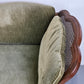 VINTAGE SITZBANK sofa bank couch antik wiener geflecht grün holz louis XV