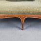 VINTAGE SITZBANK sofa bank couch antik wiener geflecht grün holz louis XV