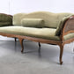 VINTAGE SITZBANK sofa bank couch antik wiener geflecht grün holz louis XV