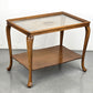 VINTAGE BEISTELLTISCH tisch couchtisch serviertisch geflecht glas holz