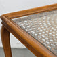 VINTAGE BEISTELLTISCH tisch couchtisch serviertisch geflecht glas holz