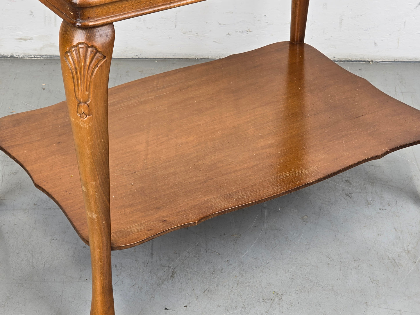 VINTAGE BEISTELLTISCH tisch couchtisch serviertisch geflecht glas holz