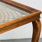 VINTAGE BEISTELLTISCH tisch couchtisch serviertisch geflecht glas holz