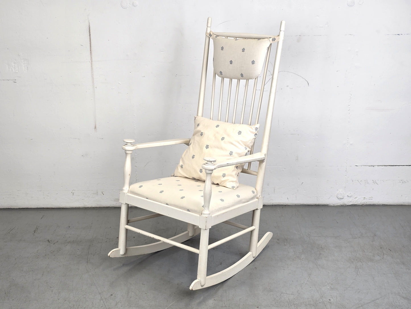 MID CENTURY SCHAUKELSTUHL vintage sessel stuhl weiß skandi gemia Karl Axel Adolfsson
