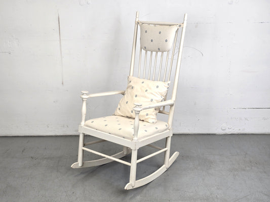 MID CENTURY SCHAUKELSTUHL vintage sessel stuhl weiß skandi gemia Karl Axel Adolfsson