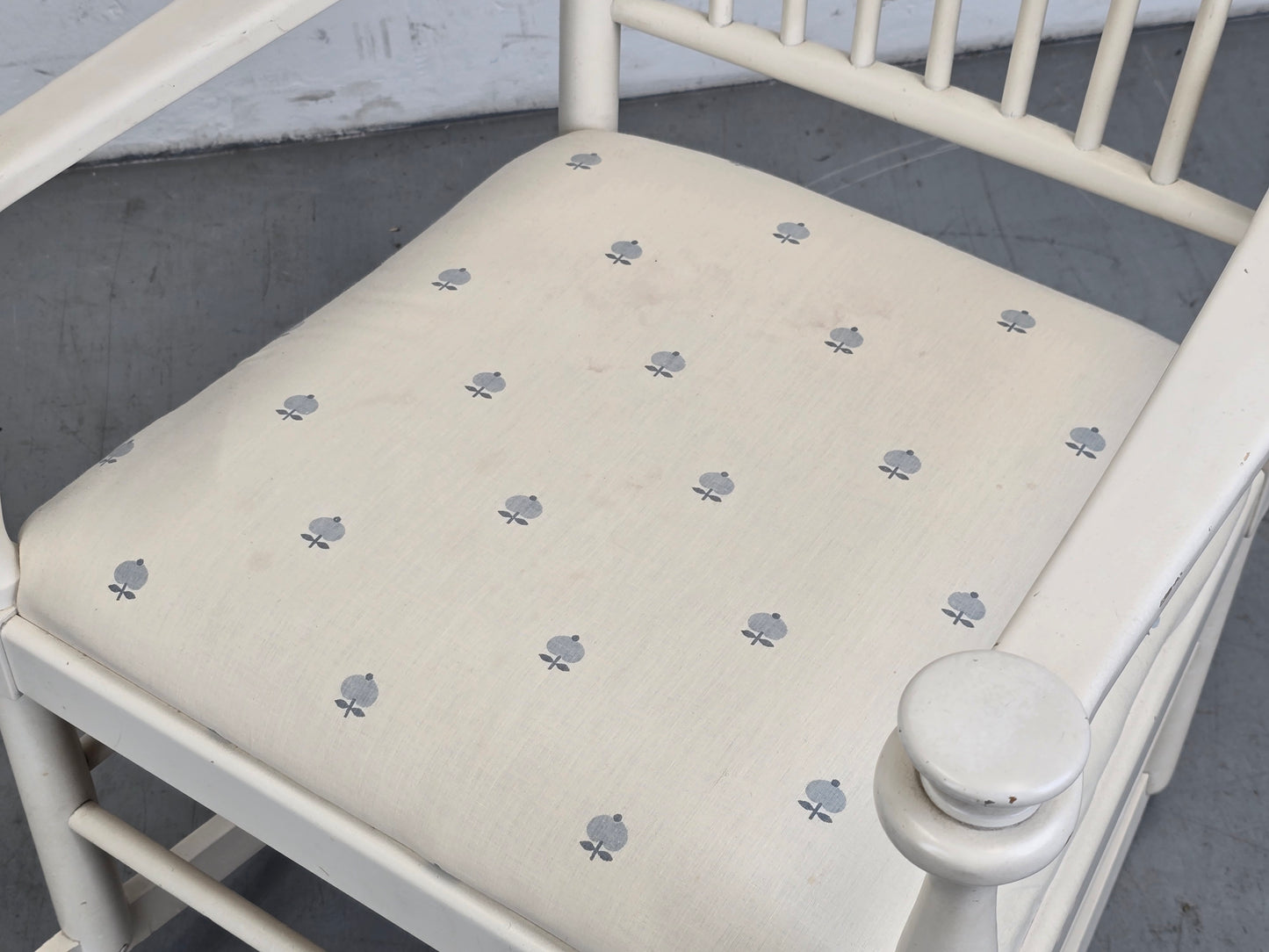 MID CENTURY SCHAUKELSTUHL vintage sessel stuhl weiß skandi gemia Karl Axel Adolfsson