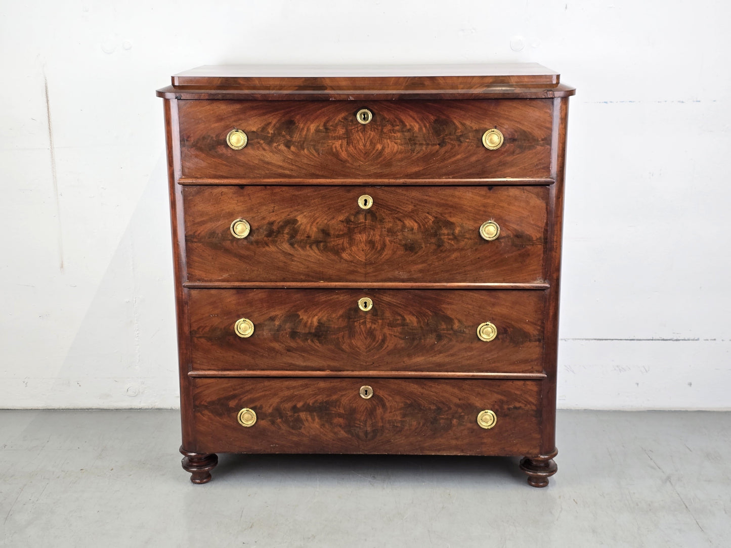 BIEDERMEIER KOMMODE antik nussbaum holz schubladen vintage