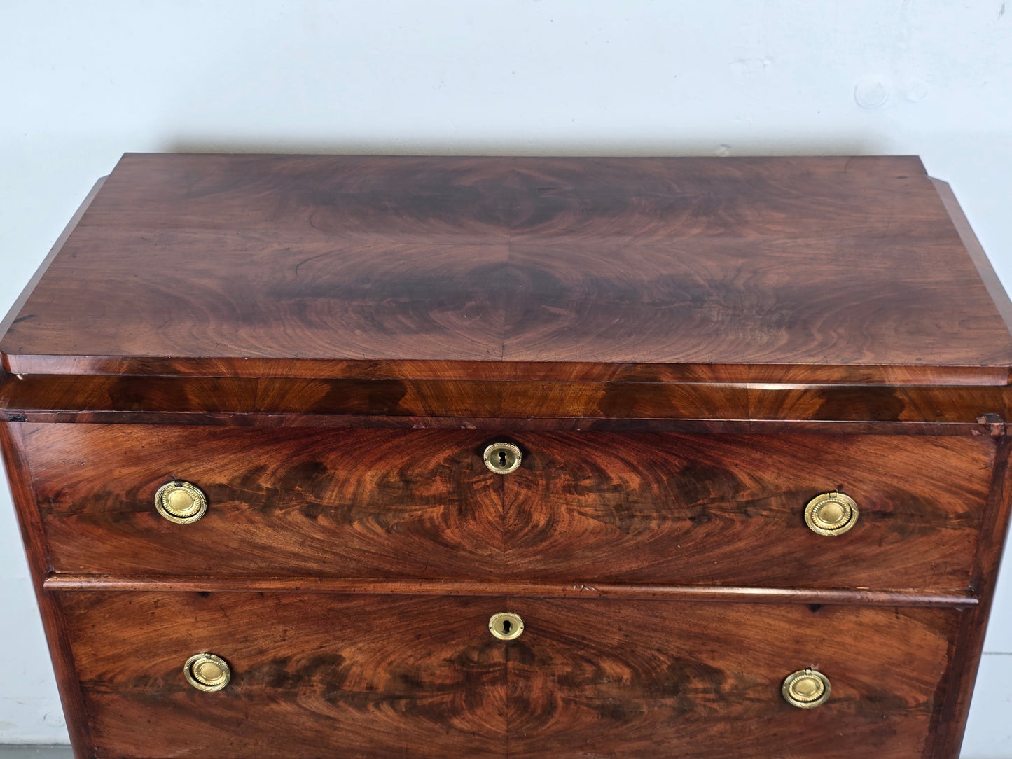 BIEDERMEIER KOMMODE antik nussbaum holz schubladen vintage