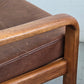 HS DESIGN DENMARK vintage teak holz sessel leder braun tv armchair lounge stuhl mid century