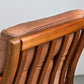 HS DESIGN DENMARK vintage teak holz sessel leder braun tv armchair lounge stuhl mid century