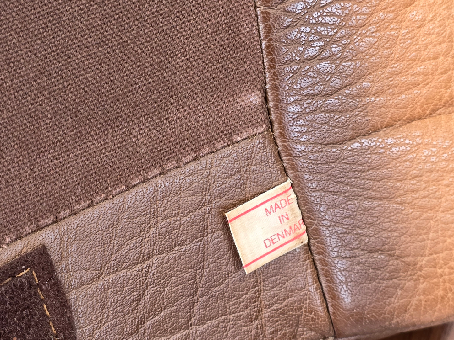 HS DESIGN DENMARK vintage teak holz sessel leder braun tv armchair lounge stuhl mid century