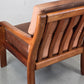 HS DESIGN DENMARK vintage teak holz sessel leder braun tv armchair lounge stuhl mid century