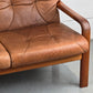 HS DESIGN DENMARK SOFA vintage teak holz Couch Sessel leder braun tv armchair lounge stuhl mid century