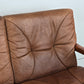 HS DESIGN DENMARK SOFA vintage teak holz Couch Sessel leder braun tv armchair lounge stuhl mid century