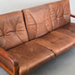 HS DESIGN DENMARK SOFA vintage teak holz Couch Sessel leder braun tv armchair lounge stuhl mid century