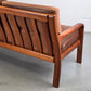 HS DESIGN DENMARK SOFA vintage teak holz Couch Sessel leder braun tv armchair lounge stuhl mid century