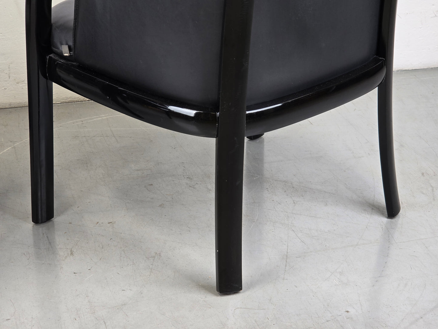 WK MÖBEL LOUNGE STUHL esszimmer esstisch leder schwarz vintage büro schreibtisch