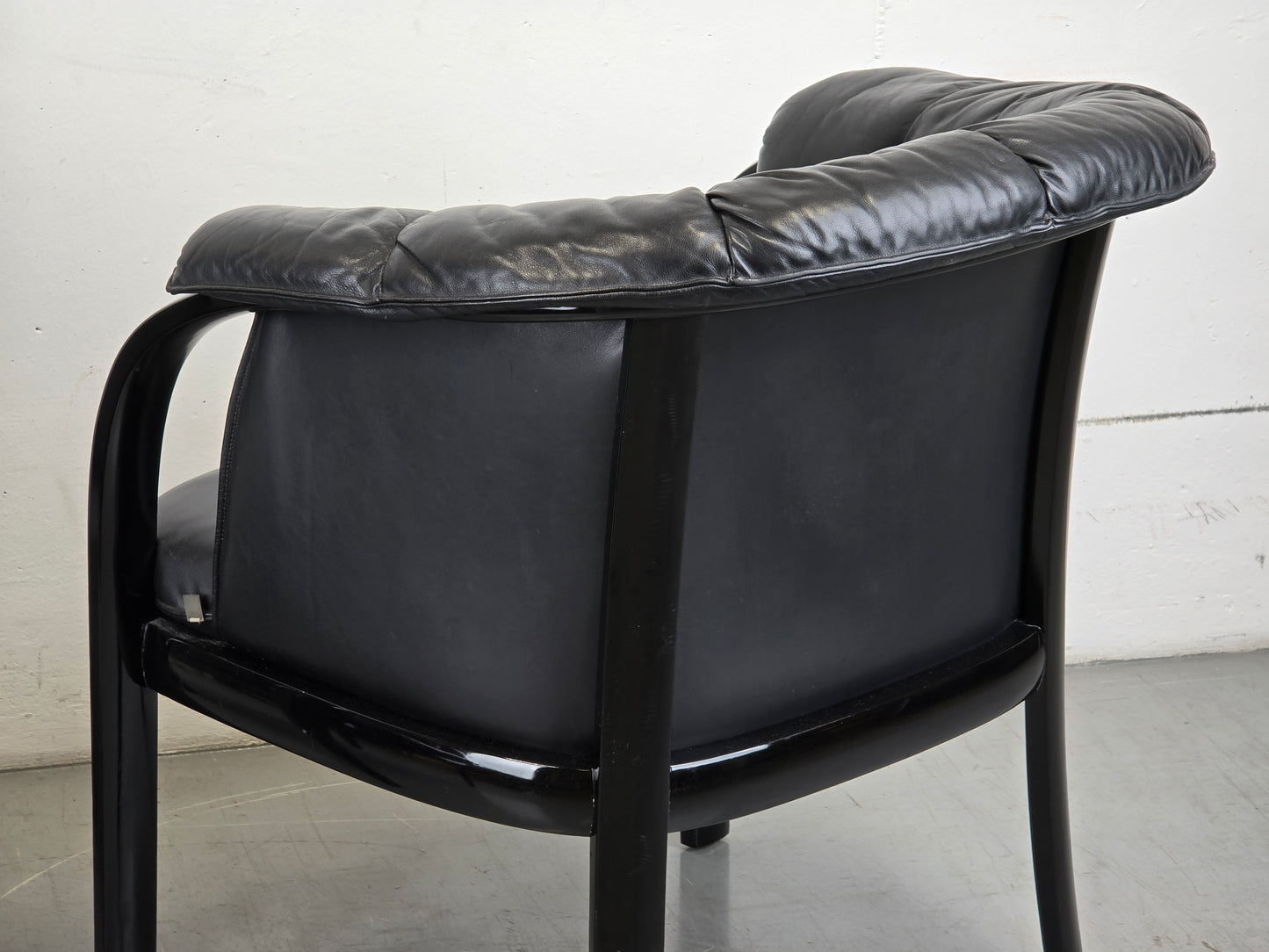 WK MÖBEL LOUNGE STUHL esszimmer esstisch leder schwarz vintage büro schreibtisch