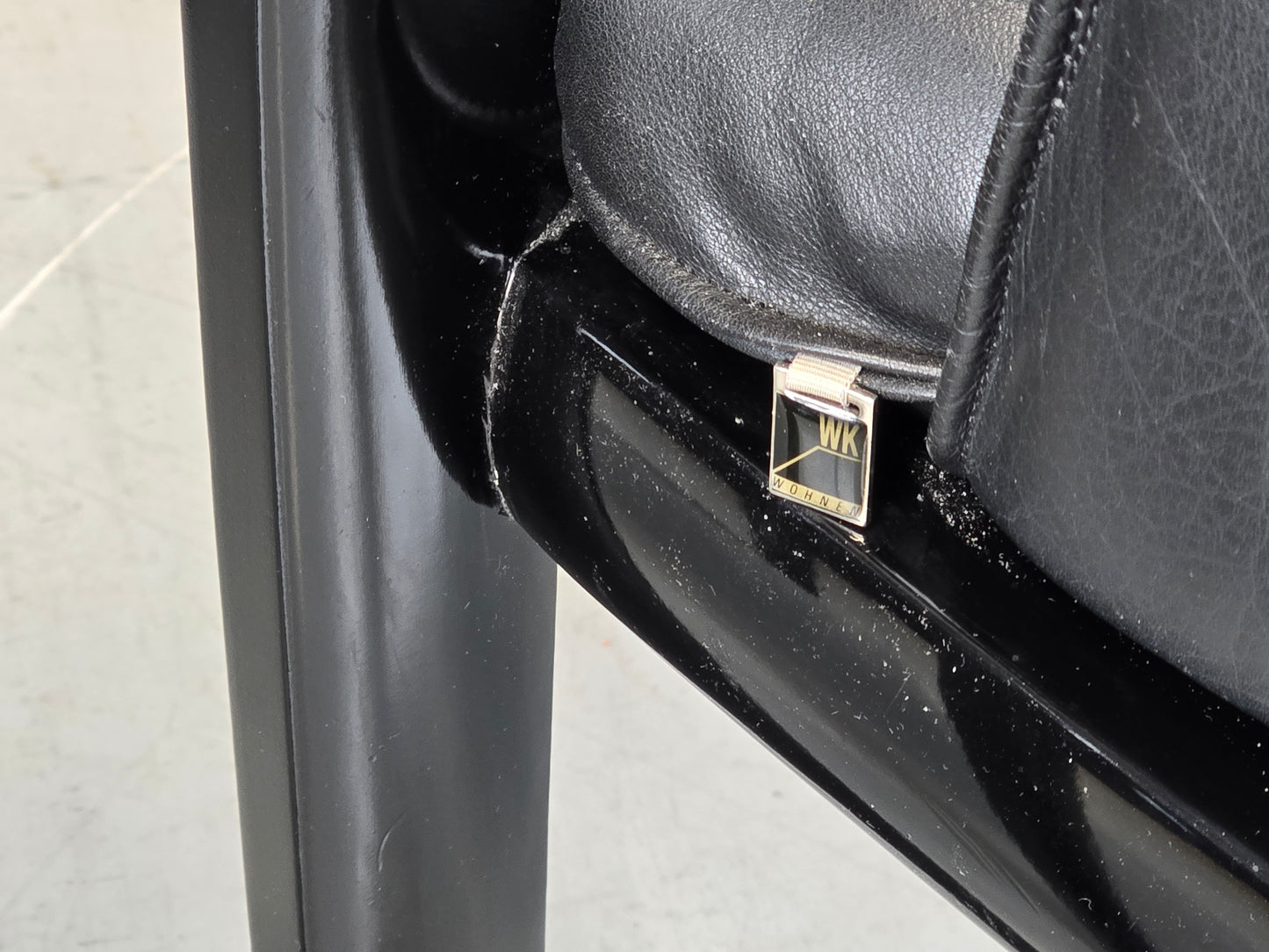 WK MÖBEL LOUNGE STUHL esszimmer esstisch leder schwarz vintage büro schreibtisch