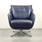 VINTAGE SESSEL leder blau lounge chair tv stuhl designer