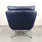 VINTAGE SESSEL leder blau lounge chair tv stuhl designer