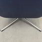 VINTAGE SESSEL leder blau lounge chair tv stuhl designer