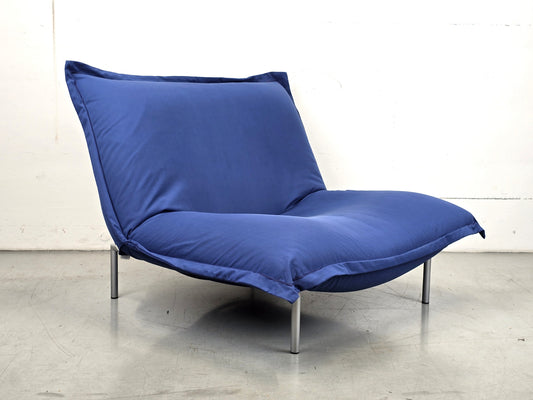 LIGNE ROSET SESSEL sofa couch CALIN vintage pascal mourgue blau sitzsack