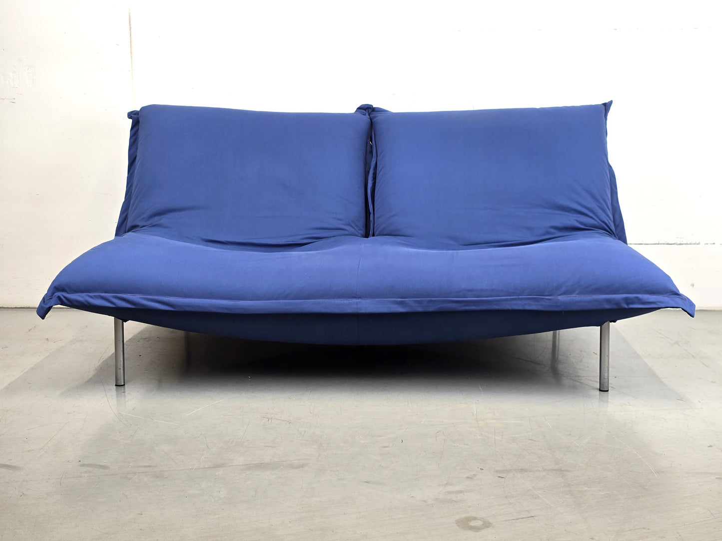 LIGNE ROSET SOFA 2er couch CALIN vintage pascal mourgue blau sitzsack sessel