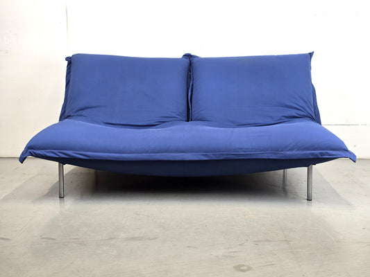 LIGNE ROSET SOFA 2er couch CALIN vintage pascal mourgue blau sitzsack sessel