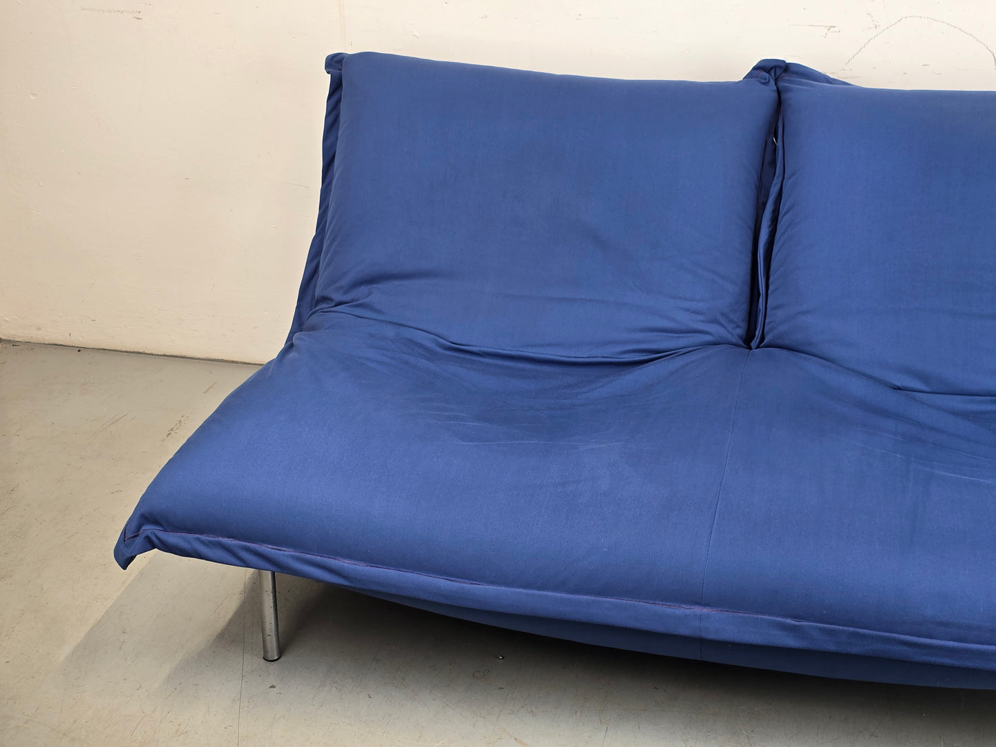 LIGNE ROSET SOFA 2er couch CALIN vintage pascal mourgue blau sitzsack sessel