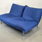 LIGNE ROSET SOFA 2er couch CALIN vintage pascal mourgue blau sitzsack sessel