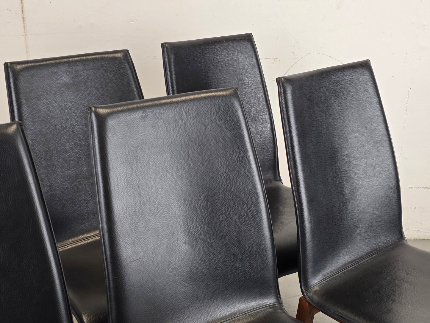 VINTAGE LEDER STÜHLE nussbaum holz stuhl esszimmer esstisch küche