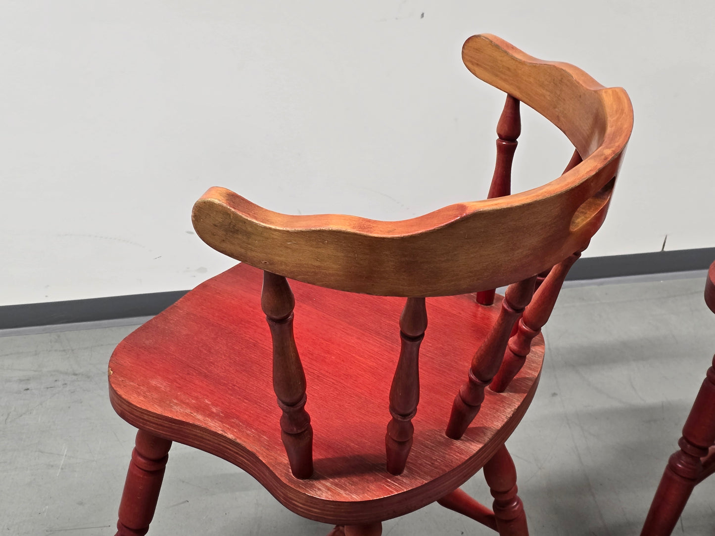 WINDSOR STÜHLE stuhl holz rot dänisch esszimmer esstisch mid century skandi